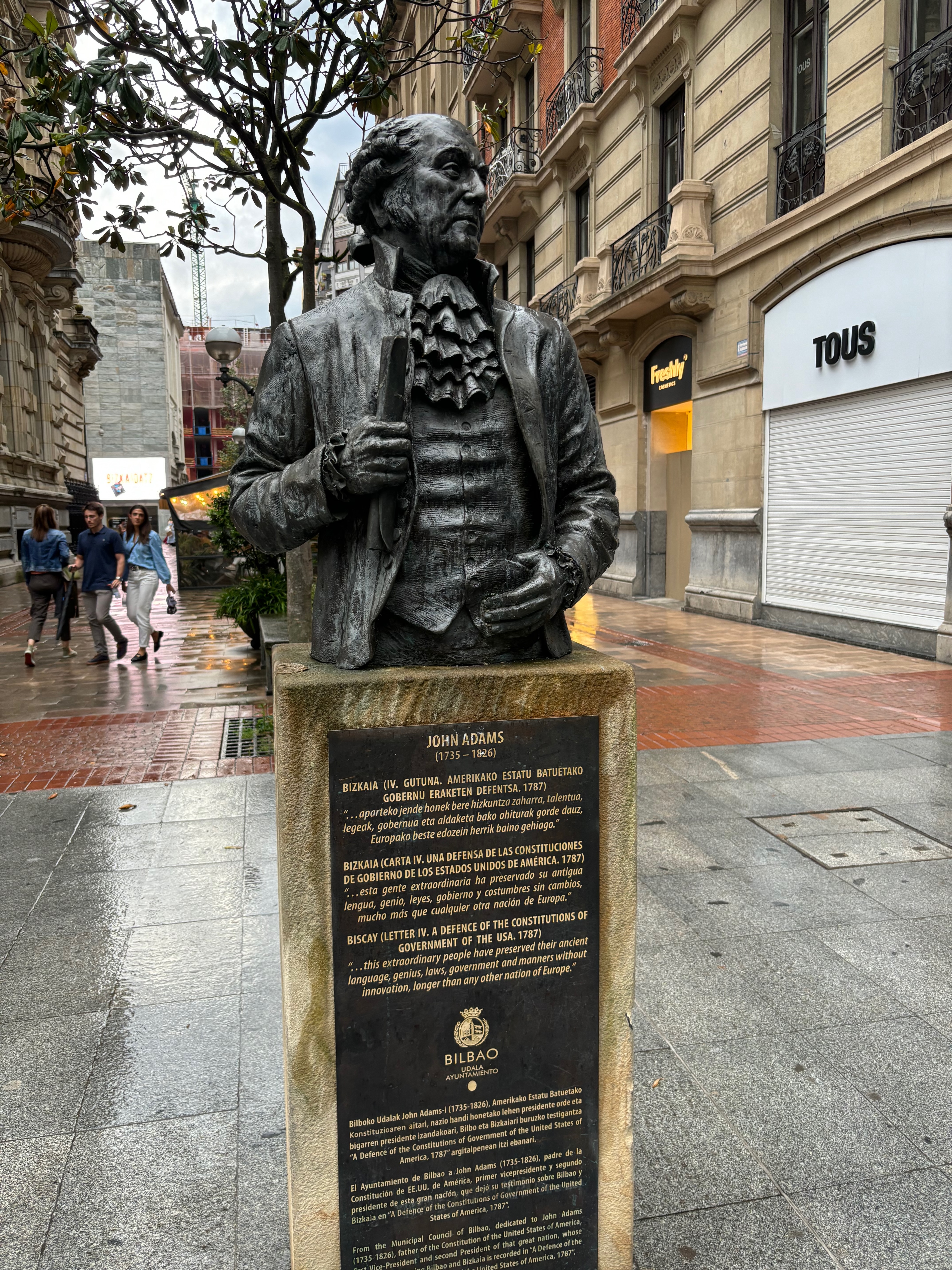 John Adams, the second President of the United States, seen in
    Bilbao